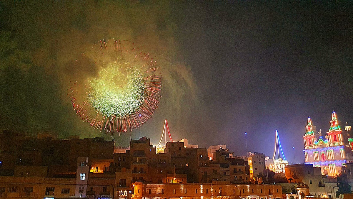 Mellieha celebrates the feast of Maria Bambina with fireworks